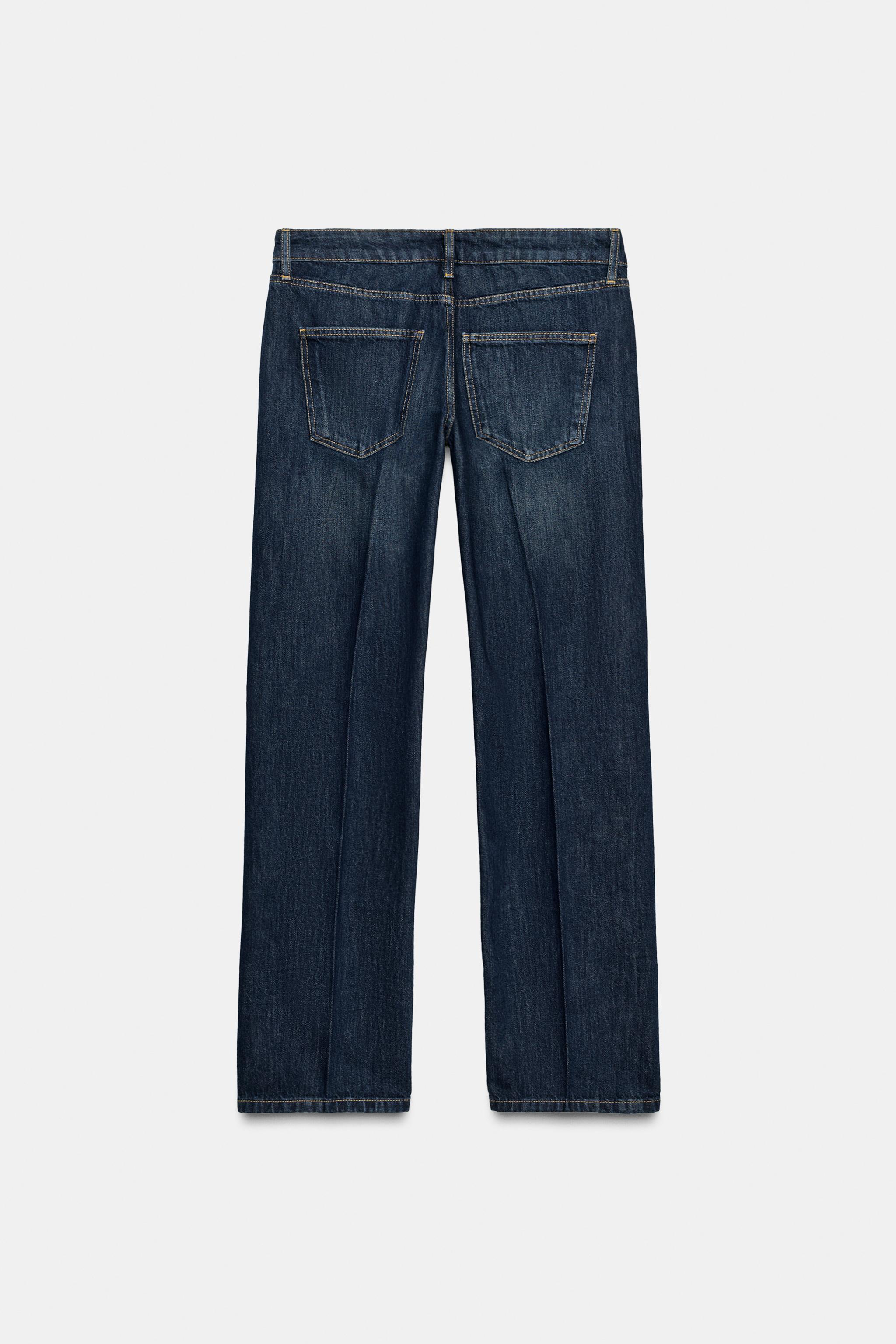 ZW COLLECTION LOW-RISE STRAIGHT LEG JEANS